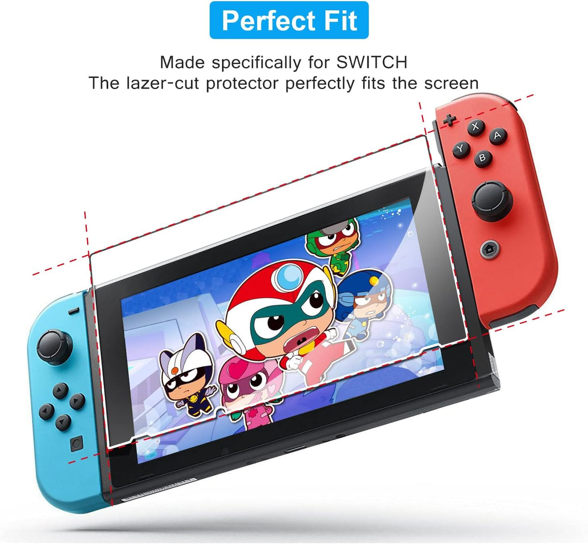 ivoler [4-Pack for Switch 2 Screen Protector with Alignment Frame Tool, 30-second installation- Bubble-Free Application - 9H Hardness -Tempered Glass Protection Film for Nintendo Switch 2 Model 2025