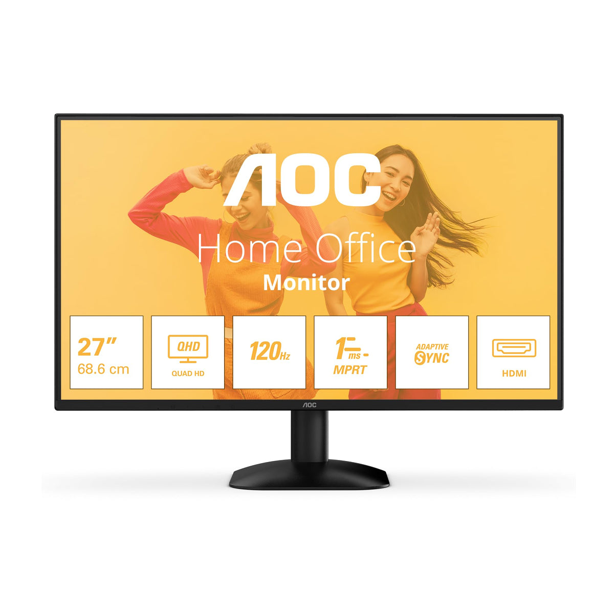 AOC 22B2H - 22 inch FHD Monitor, 75Hz, VA, 7ms Frameless design, Tilt, lowBlue Mode, Flicker Free (1920 x 1080 @ 75Hz, HDMI/VGA)