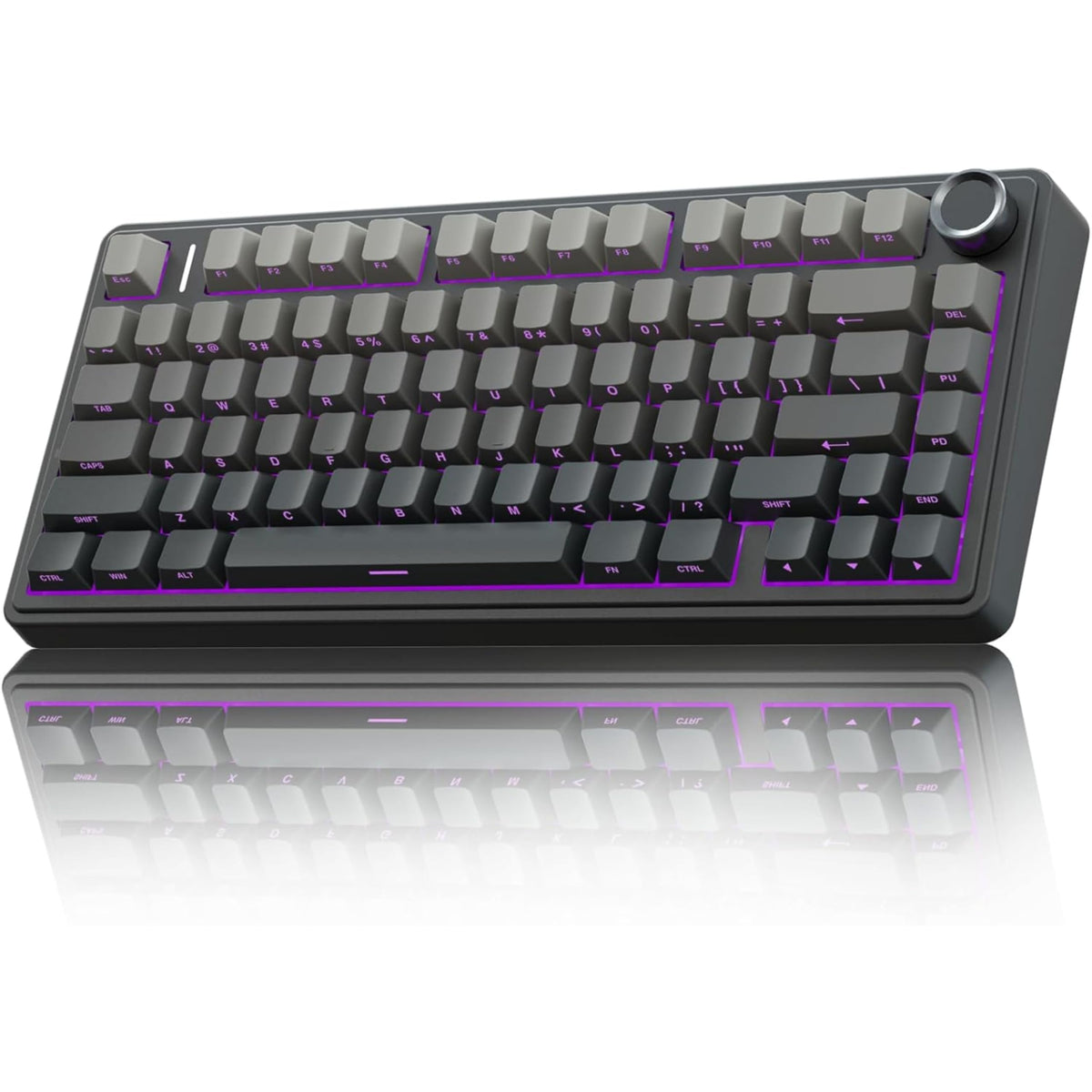 AULA F75 75% Wireless Mechanical Keyboard,2.4Ghz/Type-C/BT5.0 Gaming Keyboards,Advanced Structure,RGB Backlight,Hot Swappable Custom Keyboard for PC/Mac (Cool Black)