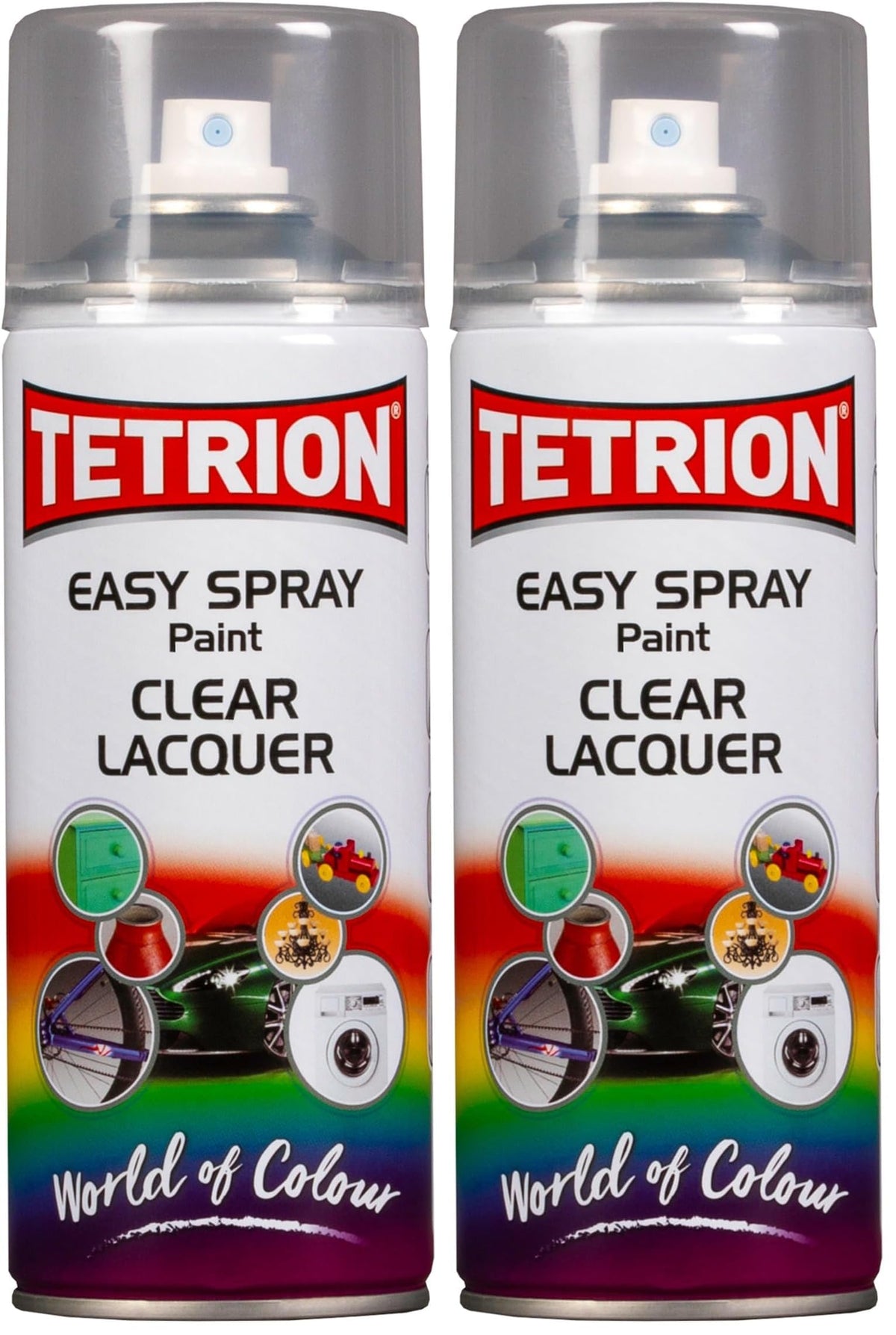 Tetrion Clear Lacquer Spray 400ml - All Purpose Protective Topcoat for Interior & Exterior Uses, Temperature Resistant
