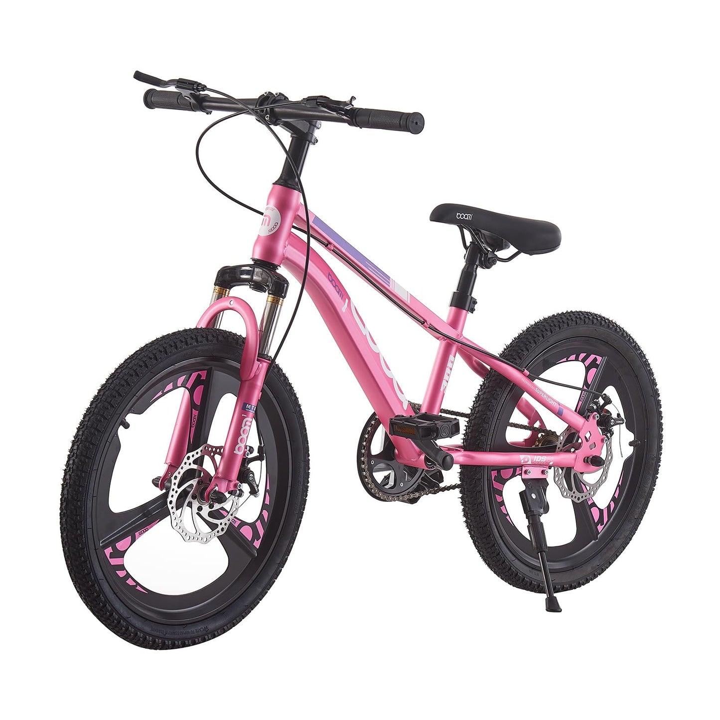 BSTSEL Kids Bike 18" 20" 22" 24" Inch Youth Bike Shock Absorber Bike,12.25-Inch Frame,V-Brakes,Suitable for 9-14 Year Old Boys and Girls Mountain Bikes Pink Blue Bicycle