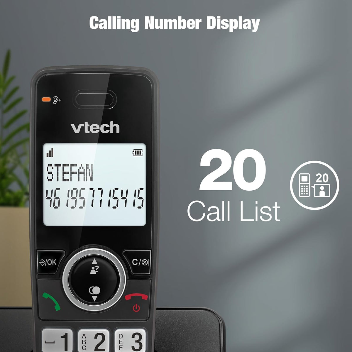 VTech EA5001 DECT Cordless Phone with Nuisance Call Blocker,Easy-to-Read Backlit Display,Landline Phone with 18 Hours Talk-time,Volume Booster,Handsfree Speakerphone,Speed Dial,2-Handset