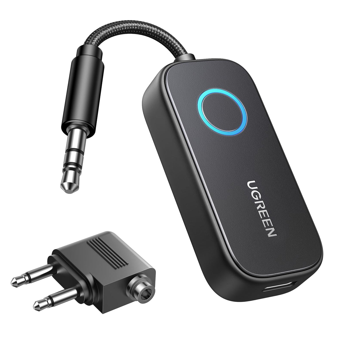 UGREEN Bluetooth 6.0 Transmitter Receiver, 2-in-1 Aux Wireless Adapter, 18H