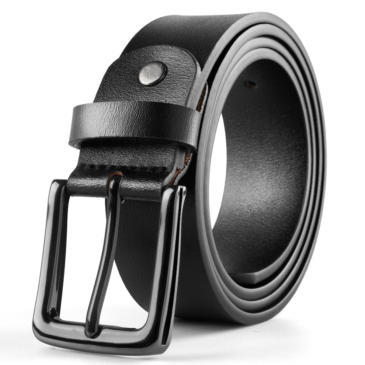 maikun Black Leather Belts for Men,Mens Belts Leather Black