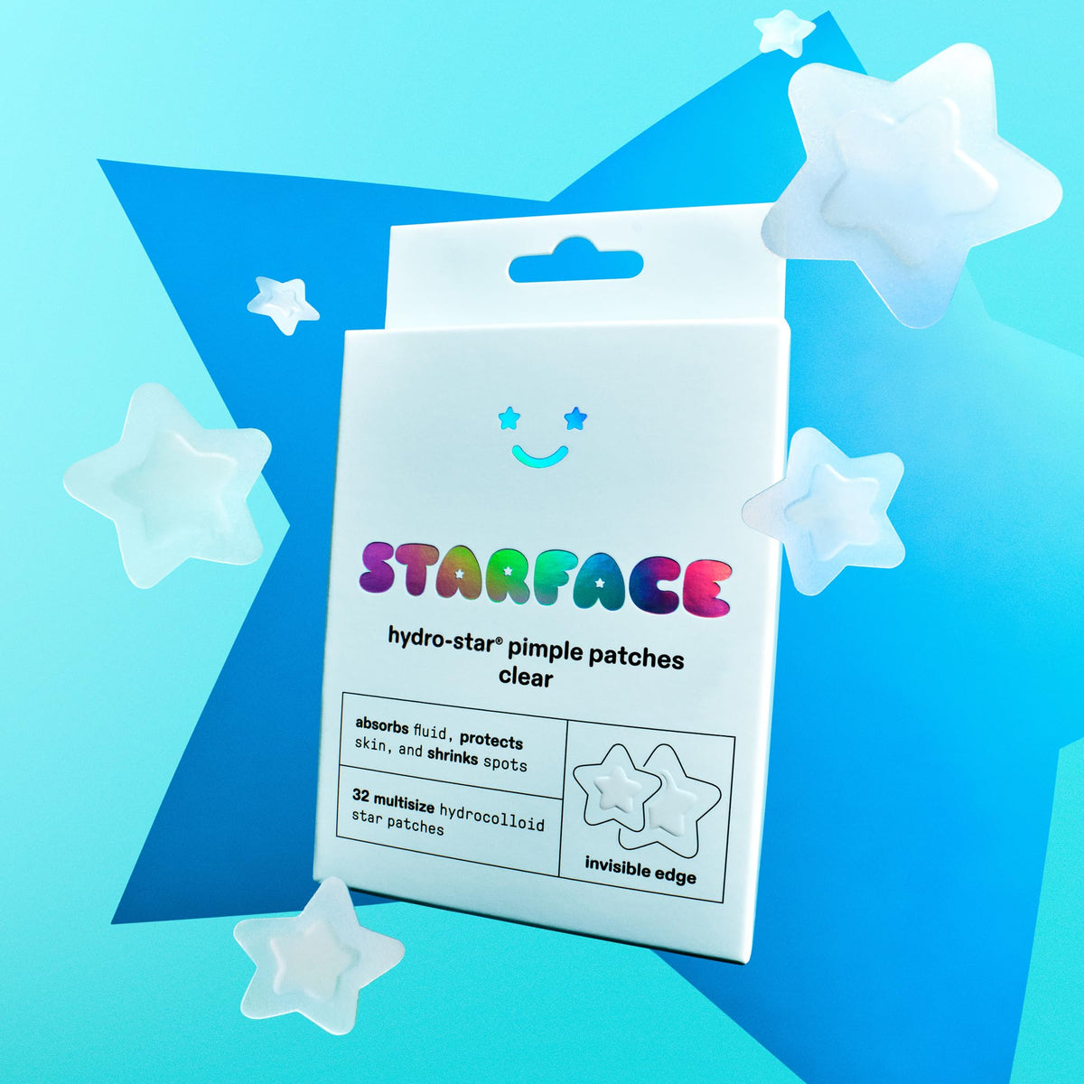 Starface Hydro-Star® Black Hydrocolloid Star-Shaped Pimple Patch, 96 ct