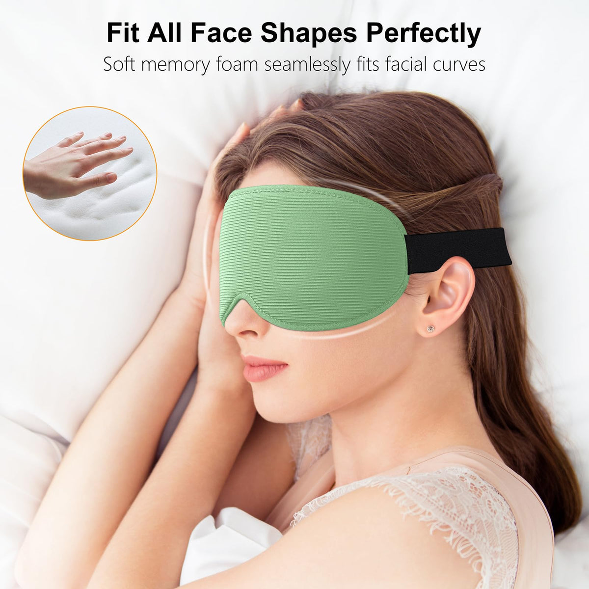Gritin 100% Blackout Sleep Mask for Women & Men-Zero Eye Pressure Eye Mask