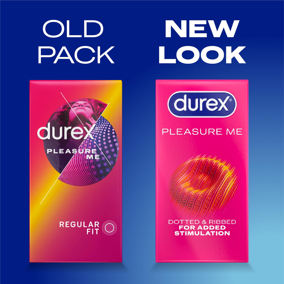 Durex Pleasure Me, 12 Condoms, Ribbed & Dotted, Regular Fit, Pre Lubricated