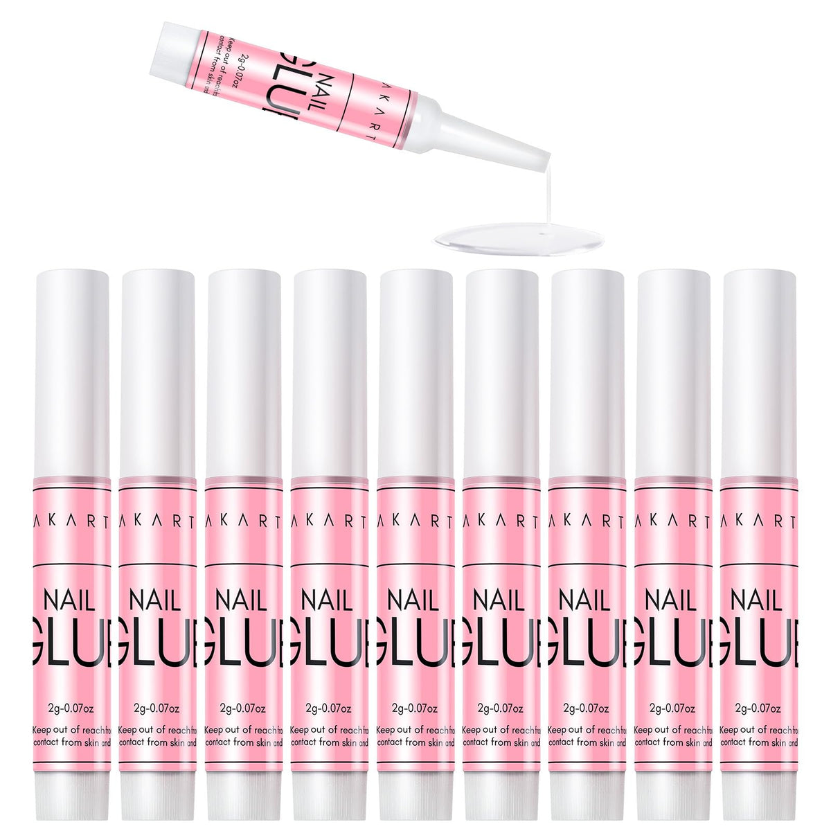 Makartt Extra Strong Nail Glue with Brush – 5s Dries Quickly, Long-Lasting Hold, 7ml Acrylic Adhesive for Nail Tips, Fake Nails & Repairs, No Nail Lamp Needed