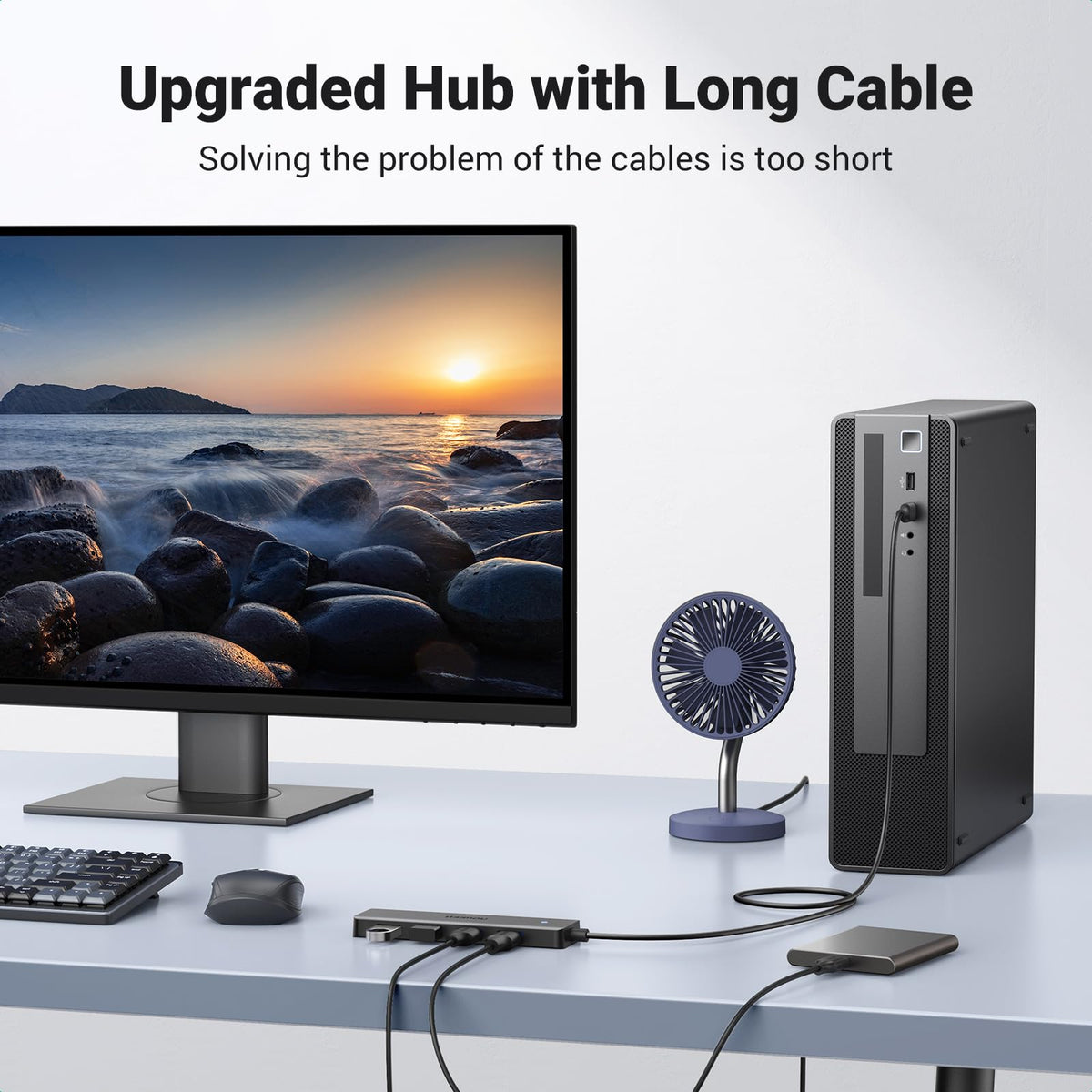 UGREEN USB Hub 3.0, USB Splitter 4 Port Ultra Slim with 5Gbps Data Transfer
