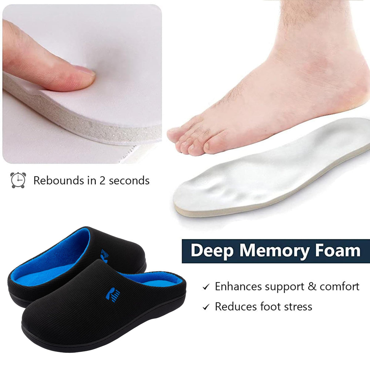 RockDove Men's Original Two-Tone Memory Foam Slipper