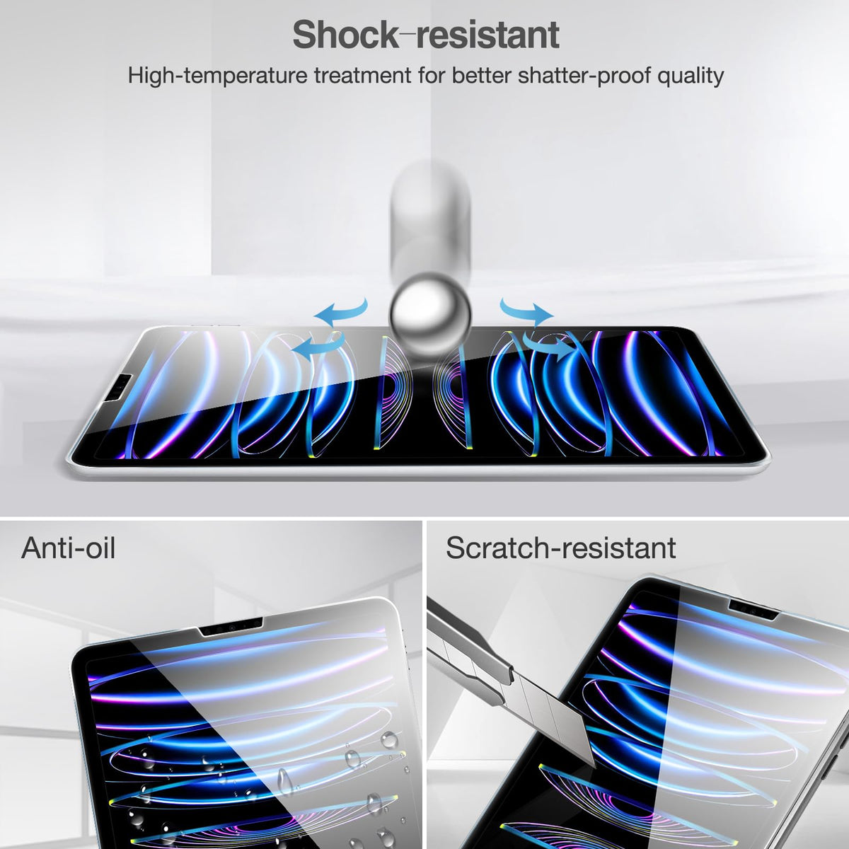 ProCase 2 Pack Screen Protector for iPad A16 2025 11th 11"/10th 2022 10.9"