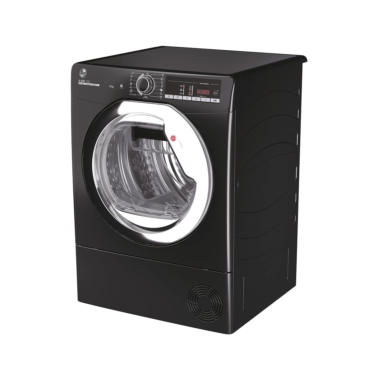 Hoover HLEC8LGB-80 Freestanding Condenser Tumble Dryer, Sensor Dry, 8 kg Load, Black