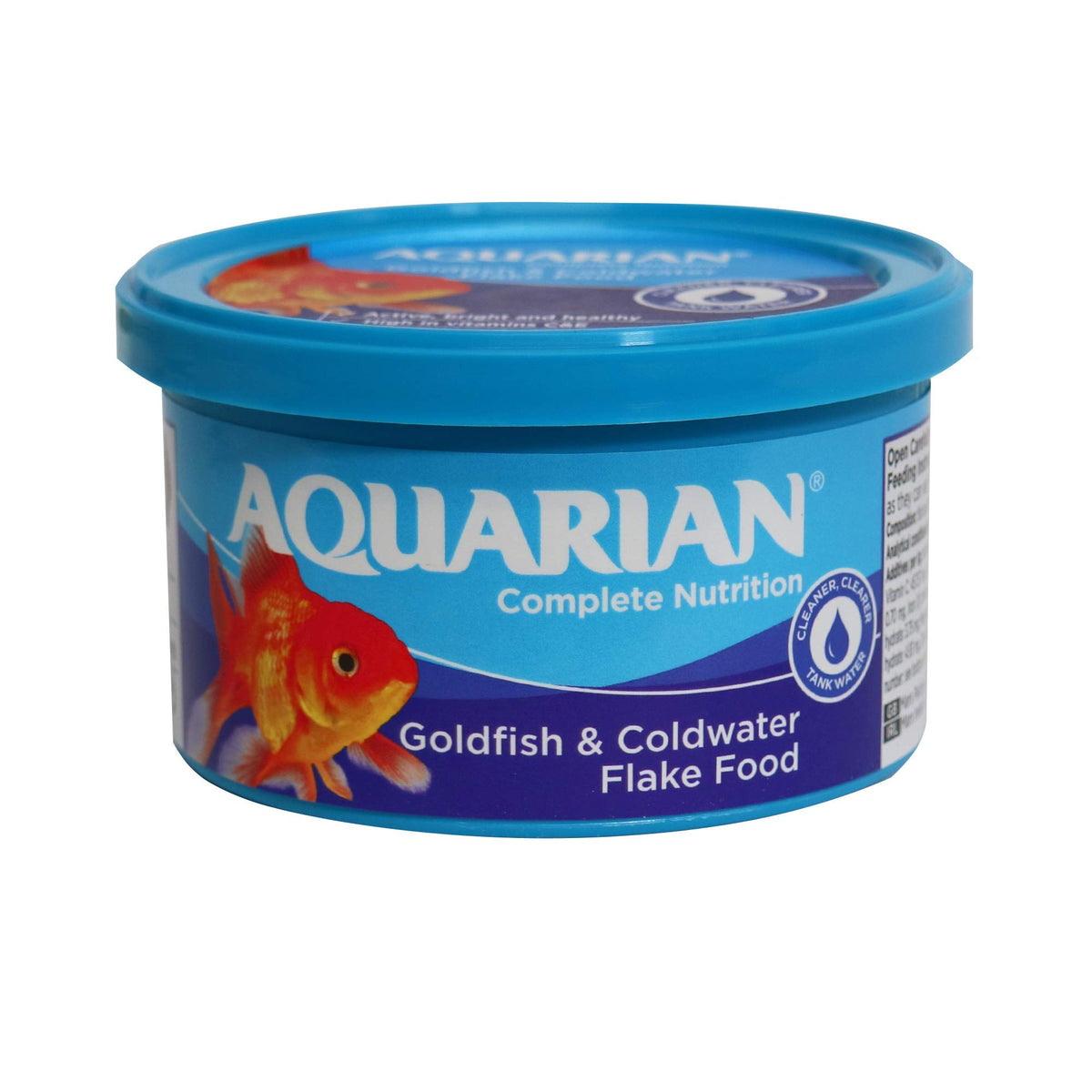 AQUARIAN Complete Nutrition, Aquarium Goldfish Food, Flakes Also Suitable for Small Pond Fish, 200g Container