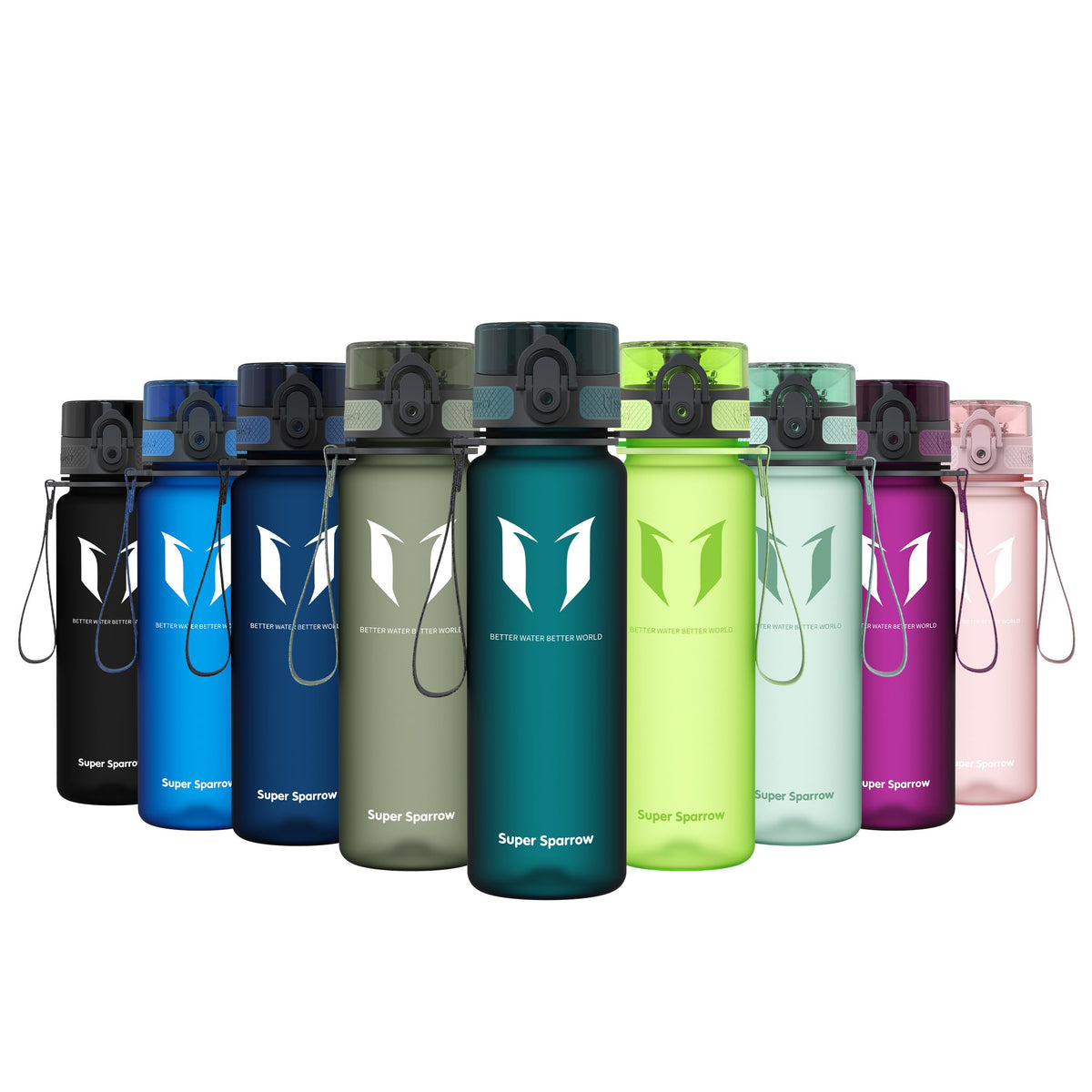 Sparrow Water Bottle 500ml/750ml/1L BPA-Free Tritan Drinks Bottle One-Click