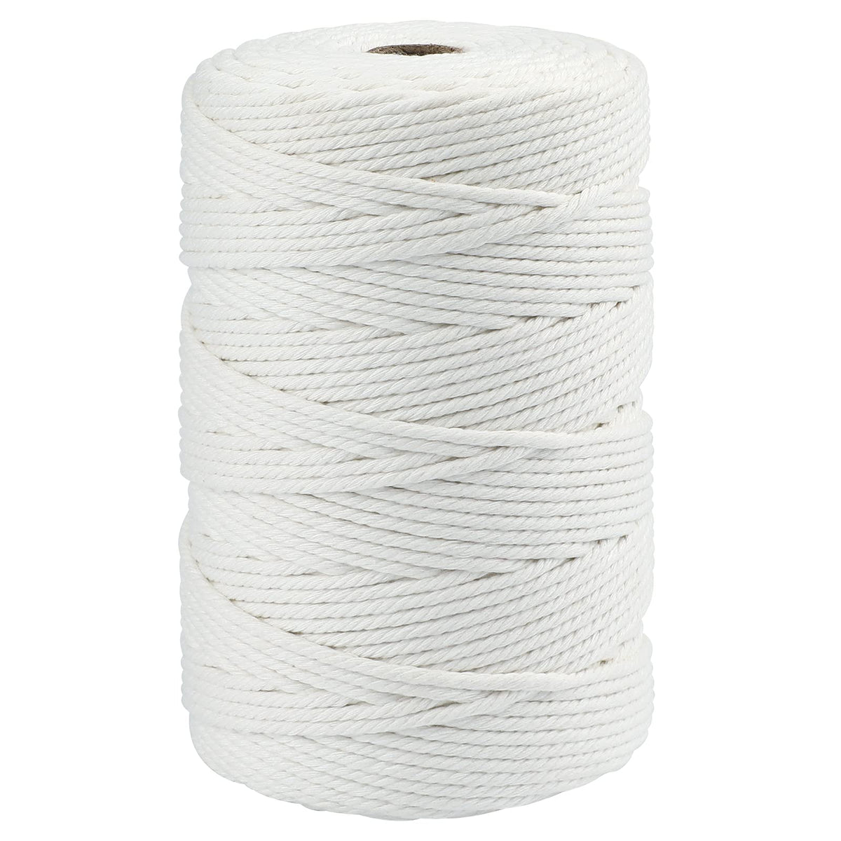 jijAcraft 4MM White Macrame Cord: 100M Cotton String Twine for Crafts