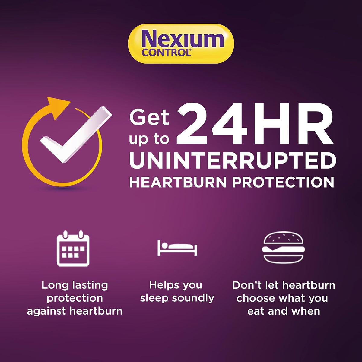 Nexium Control Heartburn Tablets, Esomeprazole 20 mg, 14 Count