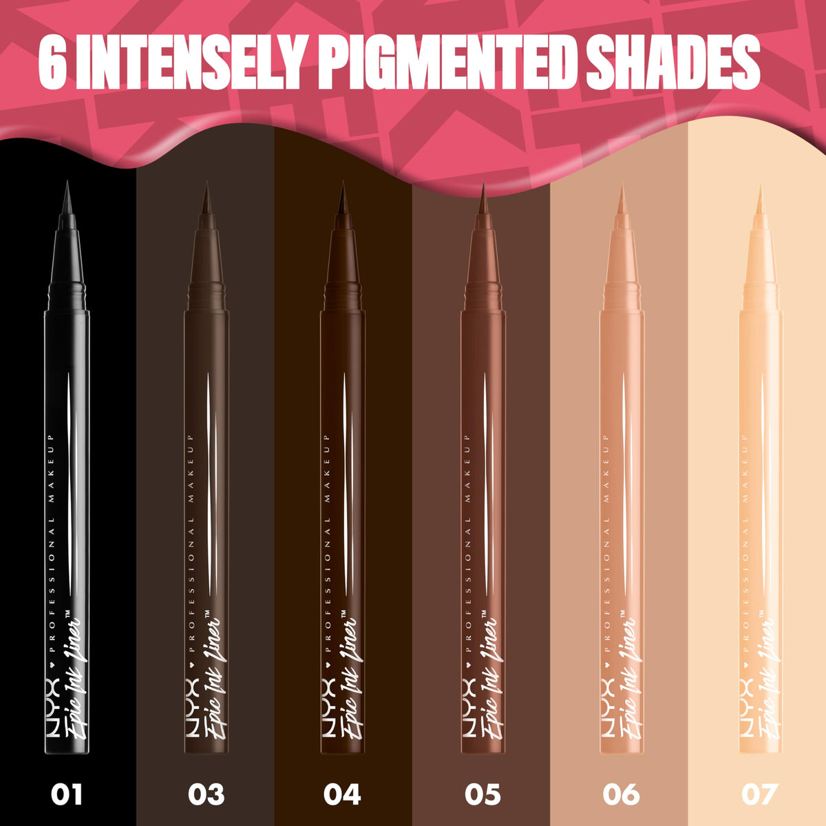 NYX Professional Makeup Eye Liner, Epic Ink Waterproof Liner, Black