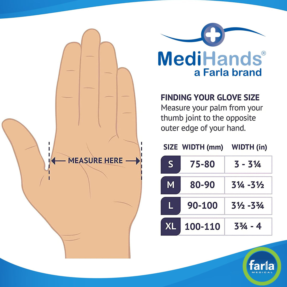 MediHands Vinyl Clear Medium Gloves, Disposable Surgical Gloves, Box of 100, Powder Free, Latex Free, Protein Free, Medical, Food, Multi-Use