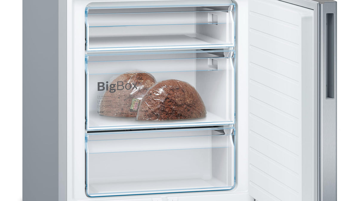 Bosch Series 2 KGN27NLEAG Fridge Freezer, NoFrost, Stainless Steel