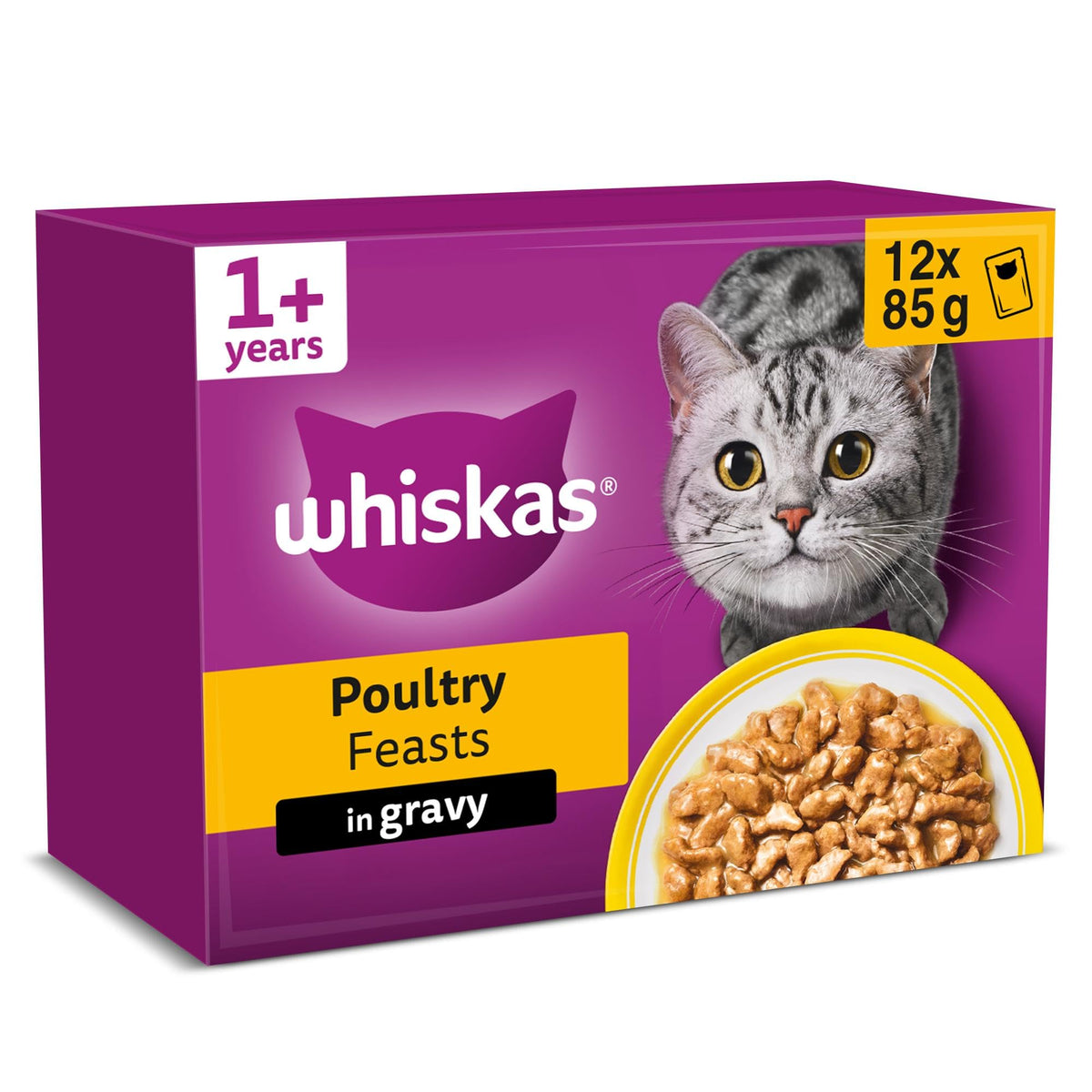 WHISKAS Adult Wet Cat Food in Jelly 40x85g Fish Favourites