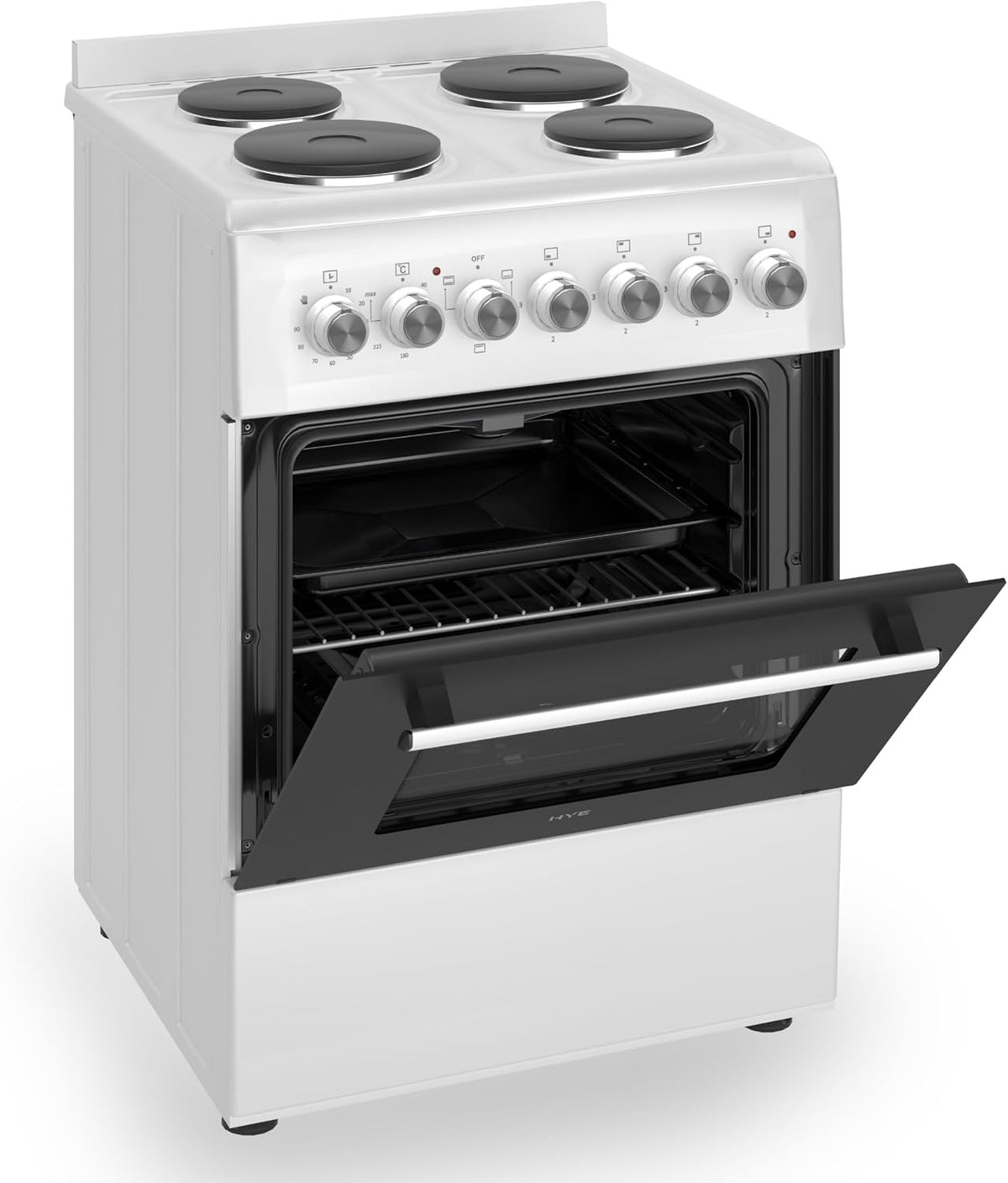 HYE 60cm Freestanding Cooker - Electric Cooker with Kitchen Stove, White
