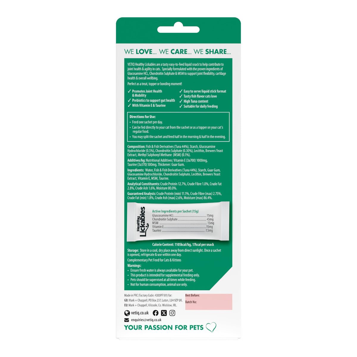 VETIQ Healthy Bites Cat Variety Treats for Cats & Kittens (84 Servings)
