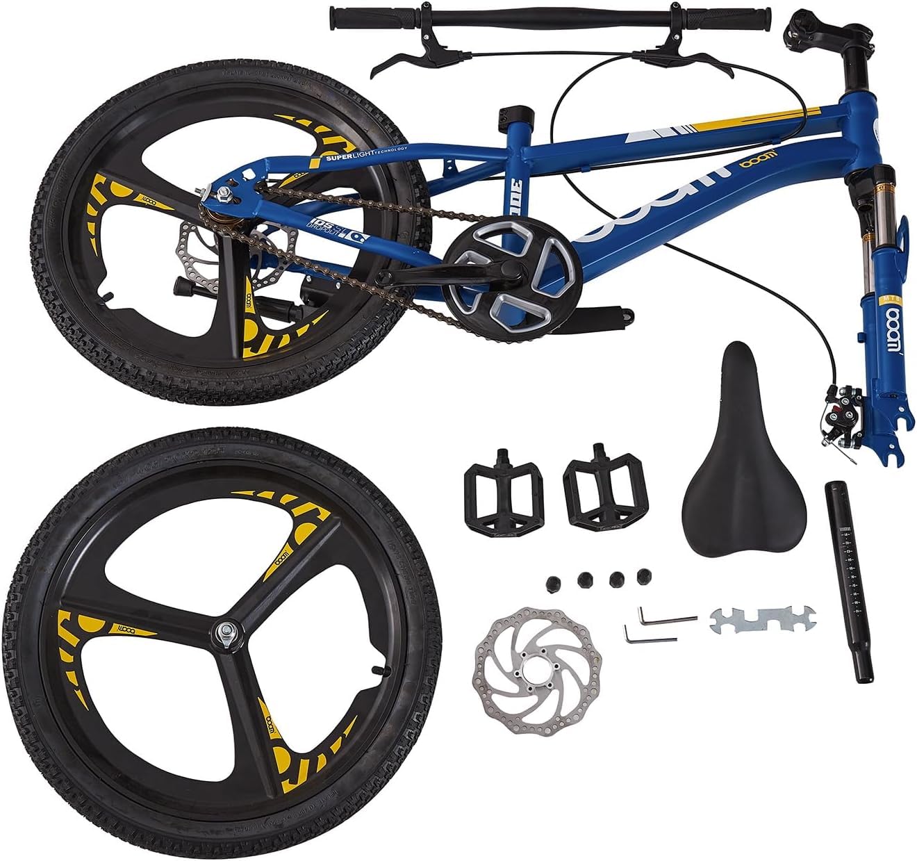 BSTSEL Kids Bike 18" 20" 22" 24" Inch Youth Bike Shock Absorber Bike,12.25-Inch Frame,V-Brakes,Suitable for 9-14 Year Old Boys and Girls Mountain Bikes Pink Blue Bicycle