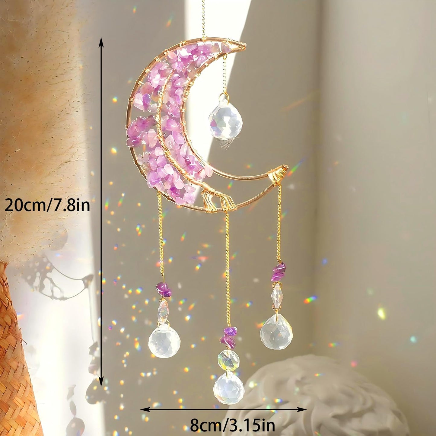 240PCS DIY Sun Catchers Making Kits for Adults, Crystal Suncatchers Kit with Colourful Prism Pearl Rainbow Maker for Windows, Hanging, Indoor, Outdoor, Garden Decor (Silver)