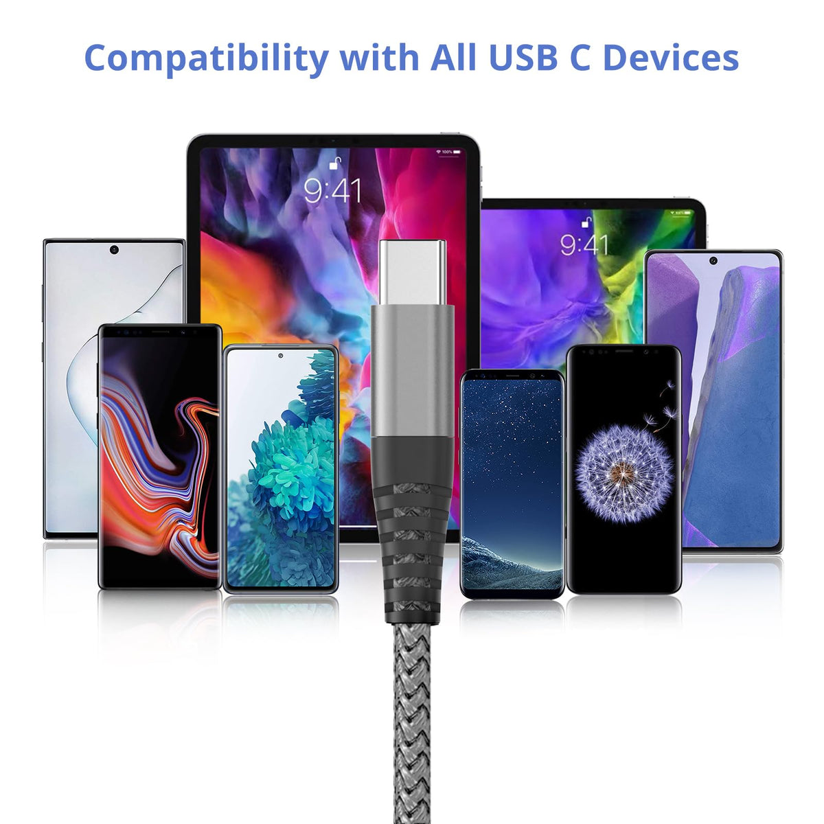 Ofuca USB C Charger Cable,3Pack 1M USB to USB C Cable