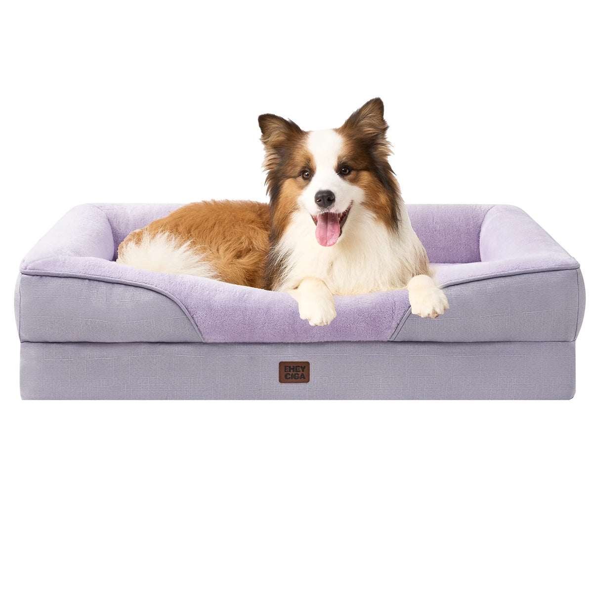 EHEYCIGA Memory Foam Orthopedic Dog Beds Large, 91x68x17cm, Dark Grey