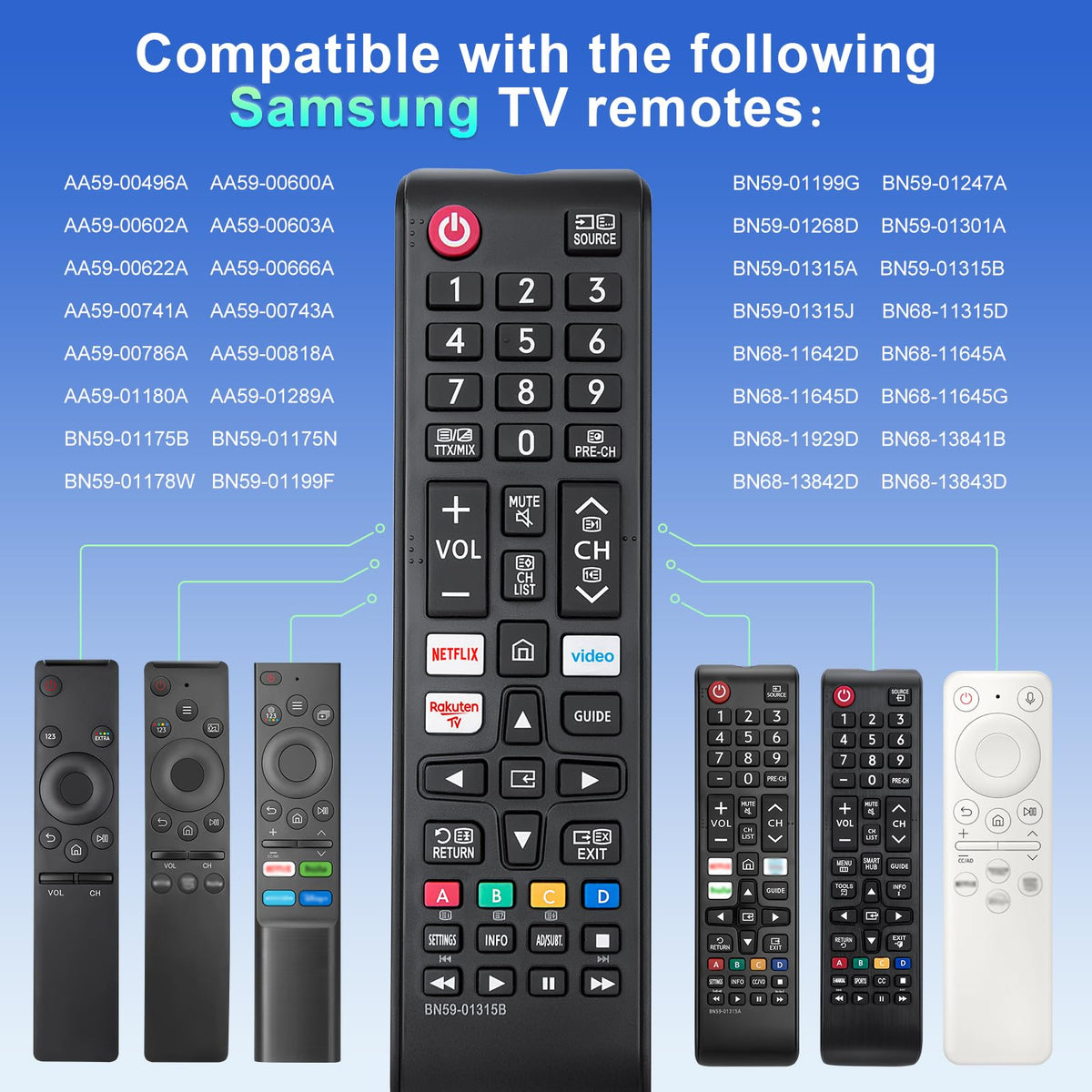 Universal for Samsung TV Remote Replacement【2 Pack】