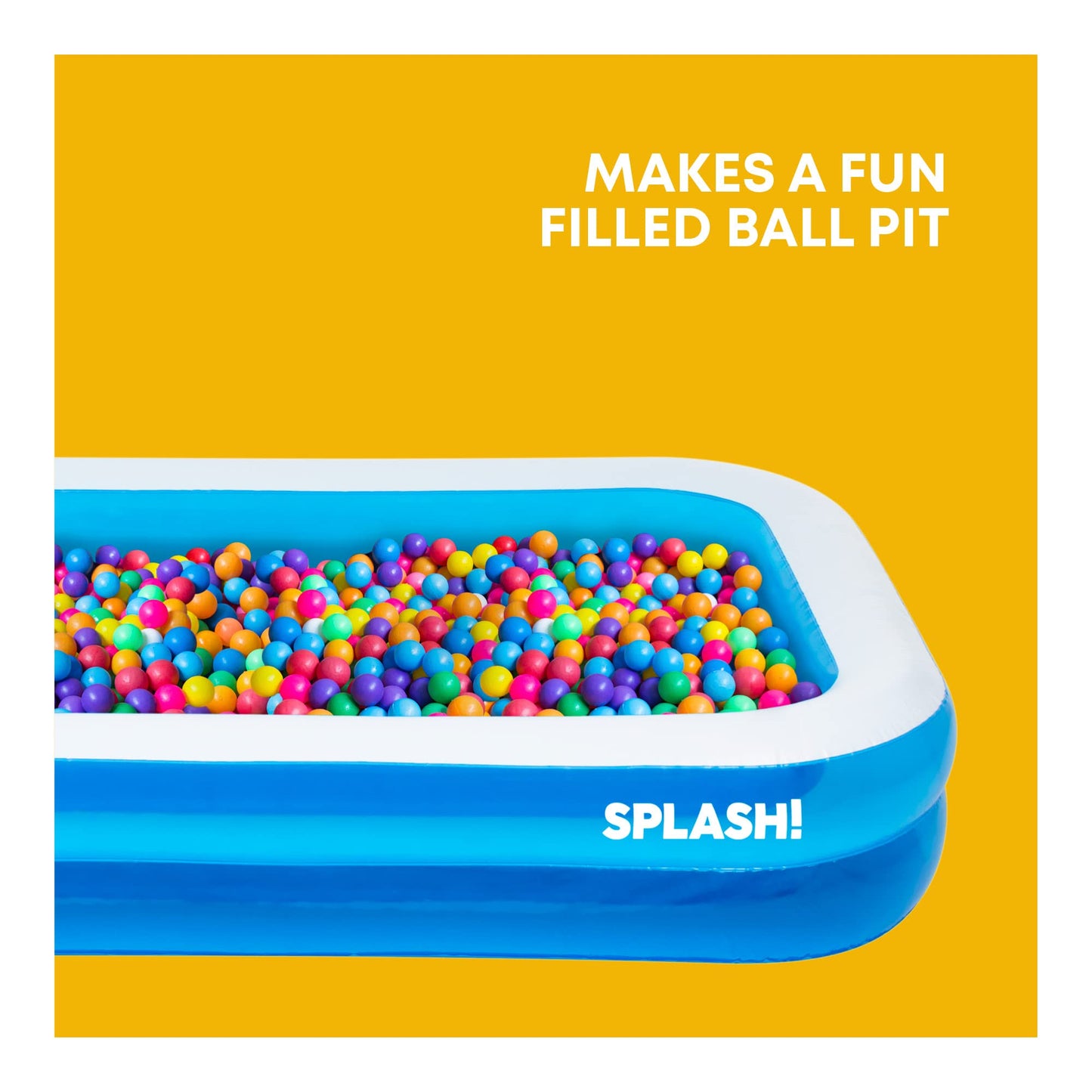 SPLASH! 8.5ft Rectangular Inflatable Swimming Pool — 780 Litre Capacity