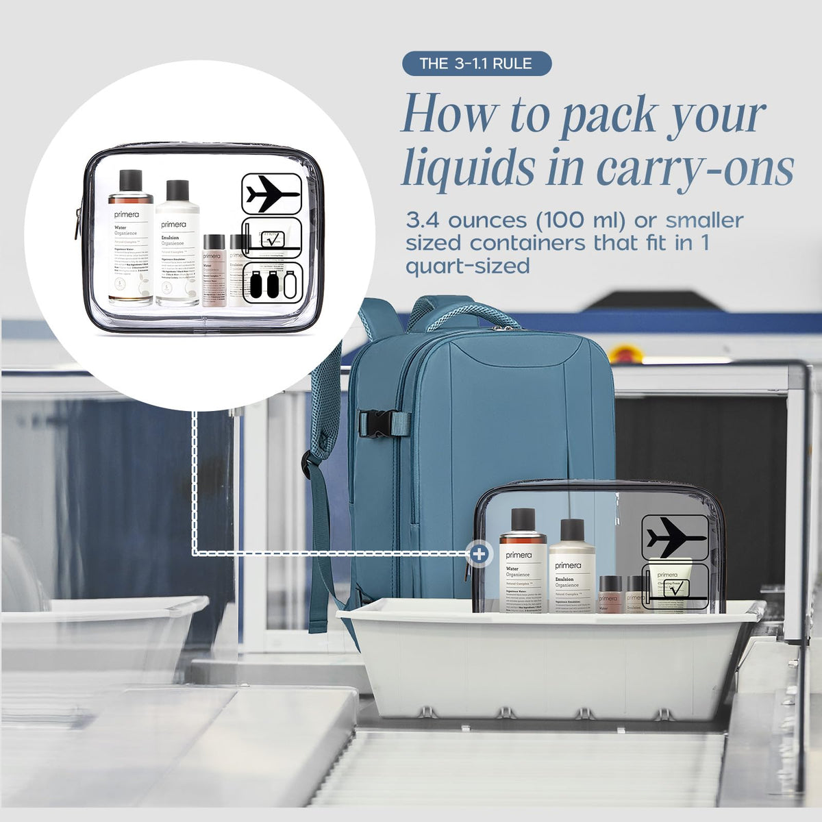Xkdoai for Ryanair Cabin Bags 40x30x20,Backpack with TSA Approved Clear Bag