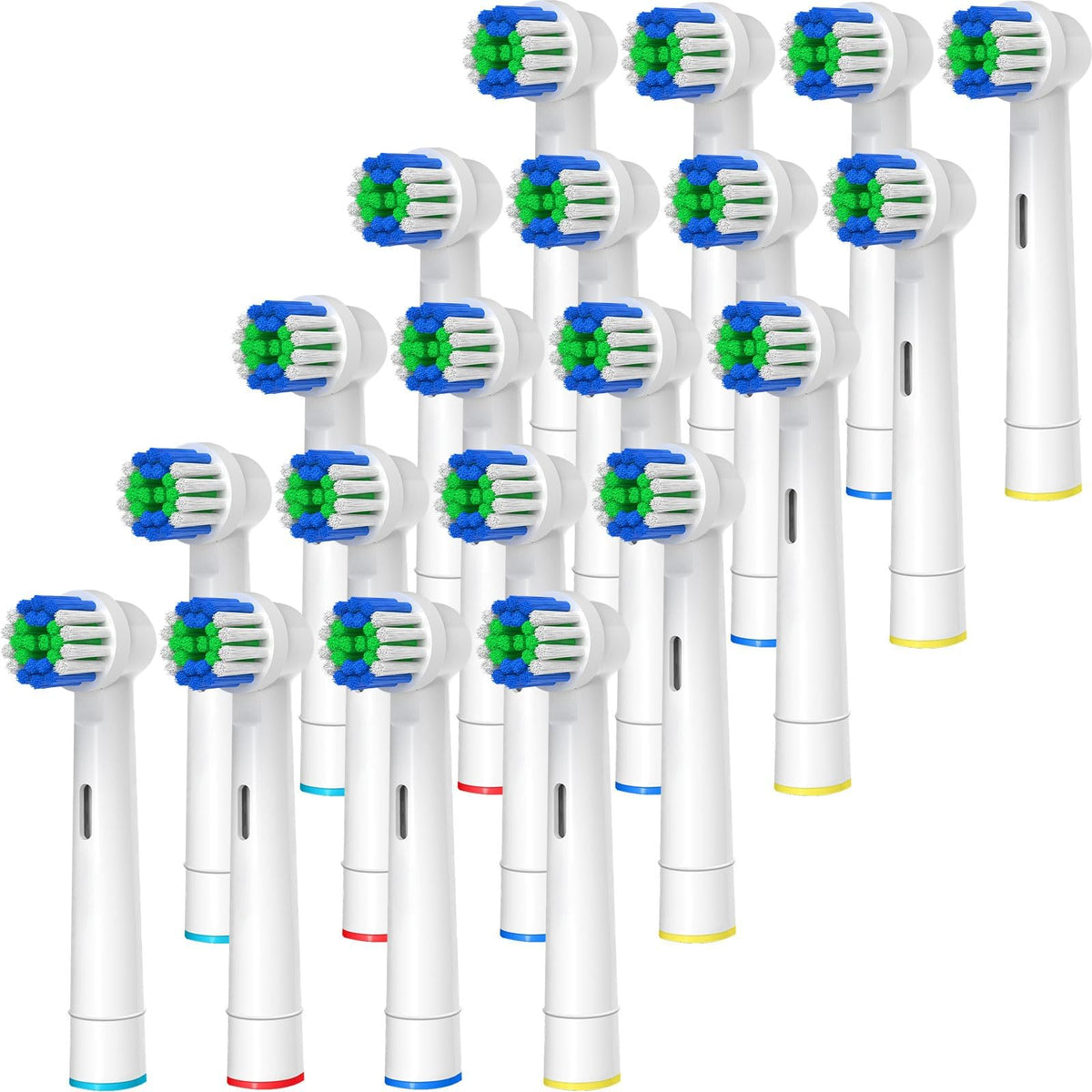 20 Pack Toothbrush Replacement Heads Black Compatible with Oral B Professional Soft Clean Electric Toothbrush Head Heads Refill Pro 500/1000/1500/3000/3757/5000/7000/7500/8000
