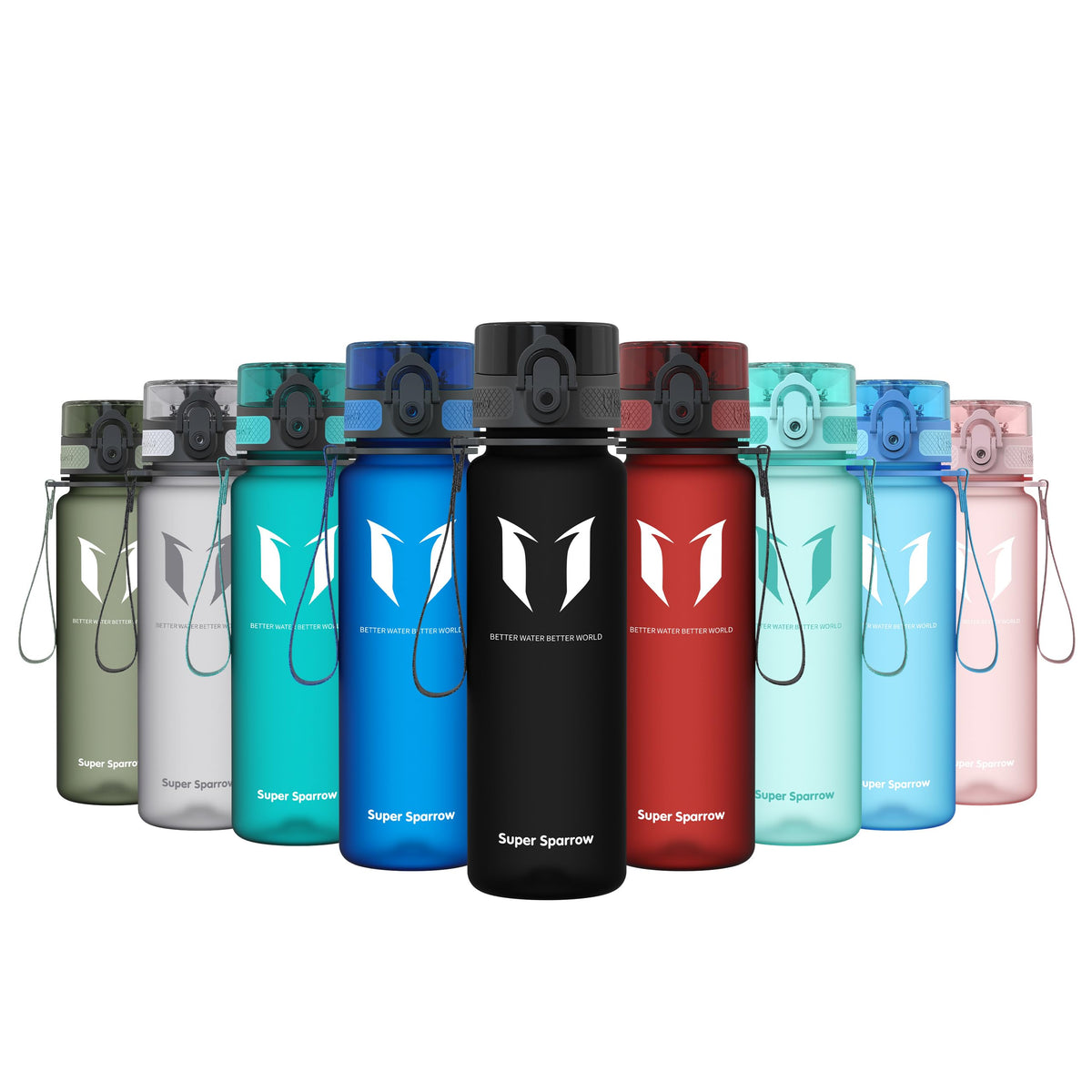 Sparrow Water Bottle 500ml/750ml/1L BPA-Free Tritan Drinks Bottle One-Click