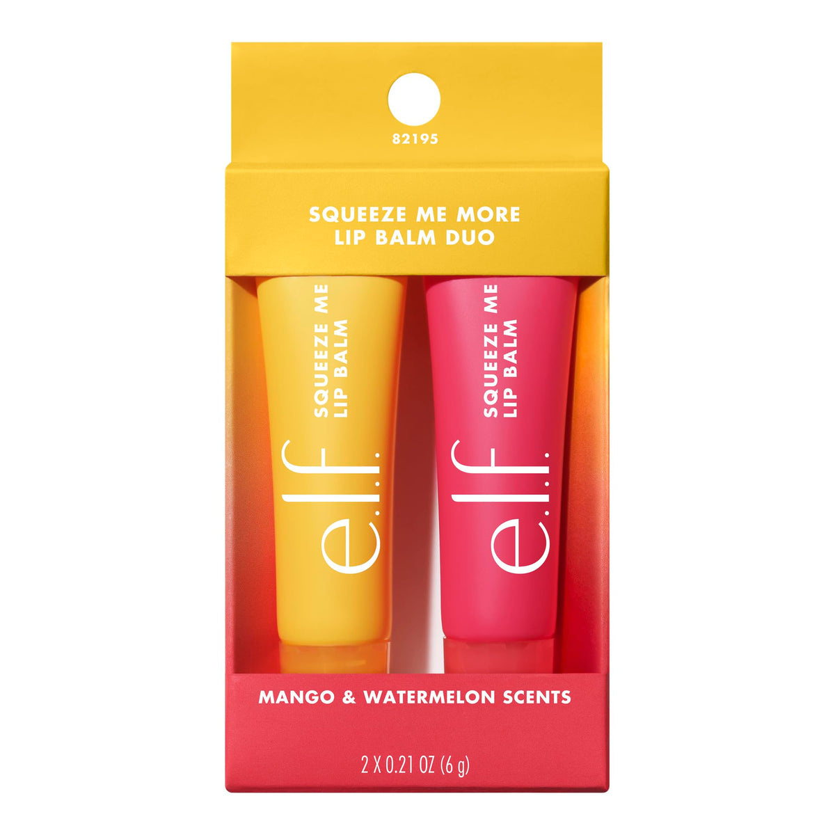 e.l.f. Squeeze Me Lip Balm Duo, Moisturizing Lip Balm for a Sheer Tint of Colour, Infused with Hyaluronic Acid, Vegan & Cruelty-Free, CHERRY/BUBBLEGUM
