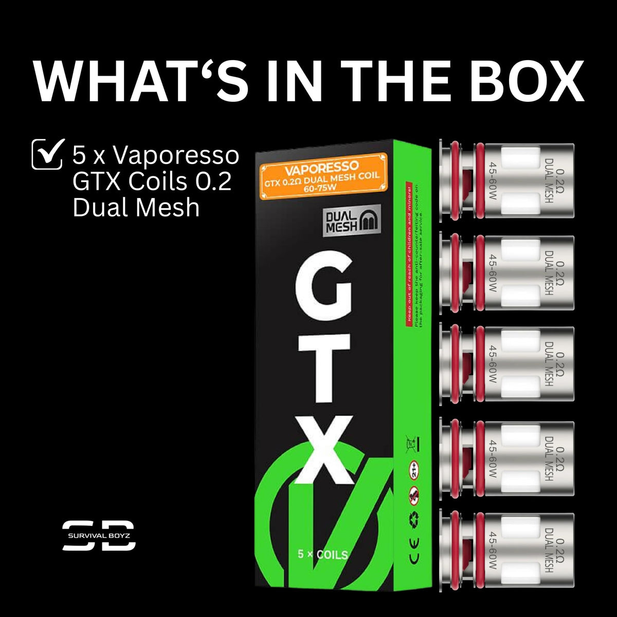Vaporesso GTX Coils [0.6] - 5 Pack - No Nicotine