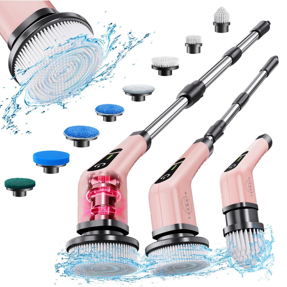 Leebein Electric Spin Scrubber, Cordless Cleaning Brush for Bathroom, Home