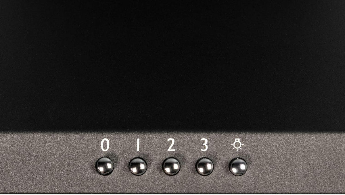 SIA 60cm Chimney Cooker Hood Kitchen Extractor Fan, Black, CHL60BL