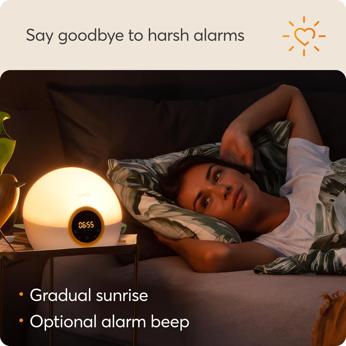 Lumie Bodyclock Spark 100 Wake-Up Light Alarm Clock, White