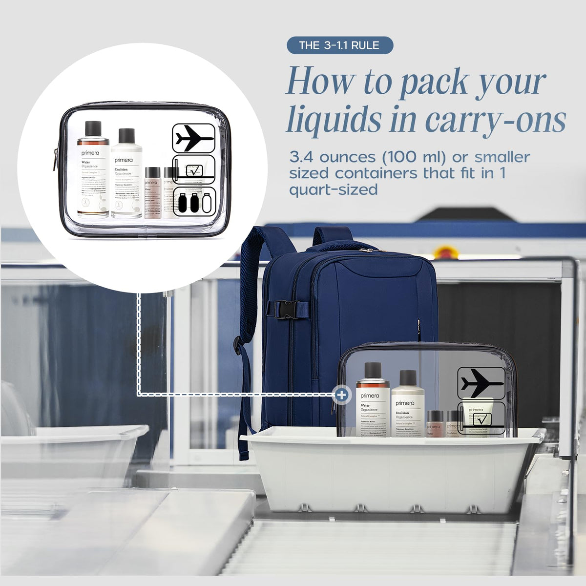 Xkdoai for Ryanair Cabin Bags 40x30x20,Backpack with TSA Approved Clear Bag