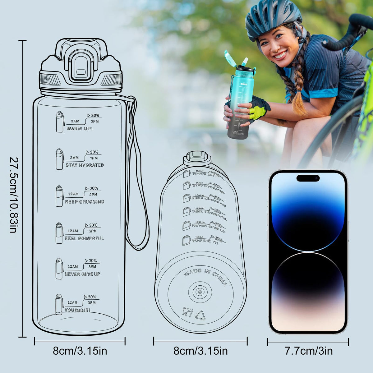 SEASEVEN Flat Water Bottle 750ML for Gym,School Office(Flat Pink)
