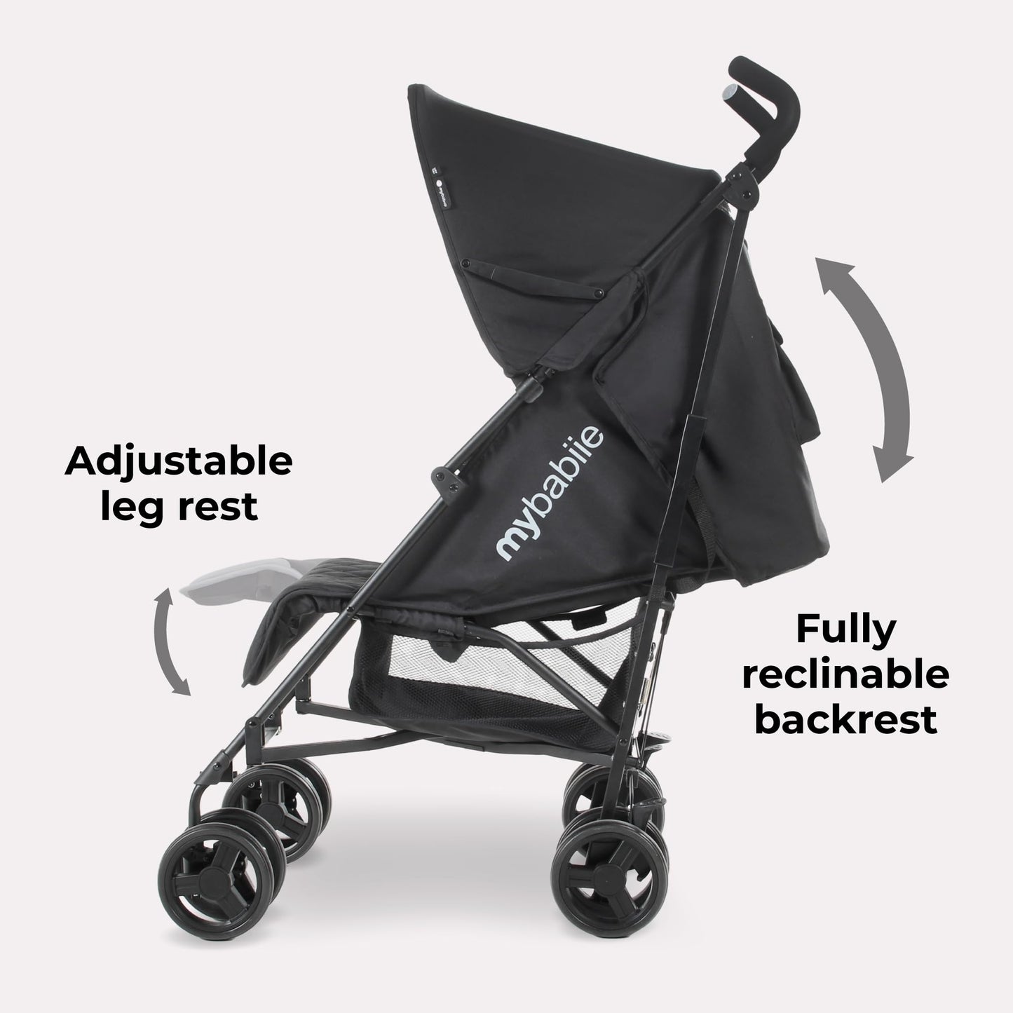 My Babiie MB01 Stroller - from Birth to 4 Years (22kg), Lightweight & Compact Umbrella Fold, Travel Buggy for Toddlers - Pink