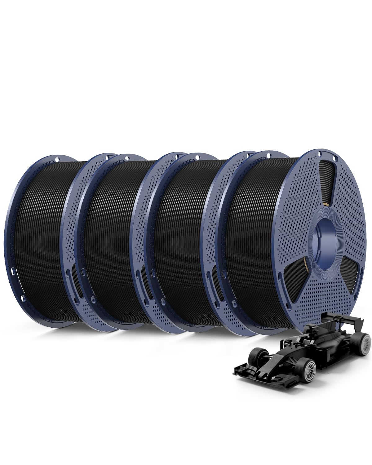 SUNLU Rapid PLA Plus 2.0 Filament Black 1KG, Upgraded PLA+ Filament 1.75mm
