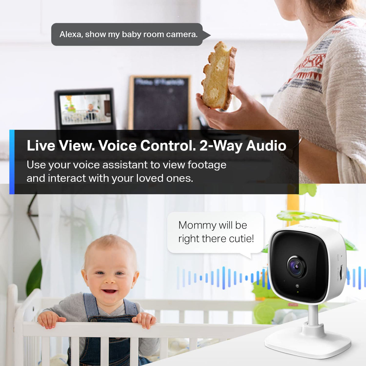 Tapo TC60 Full HD Indoor Security Camera Pet Camera Baby Camera