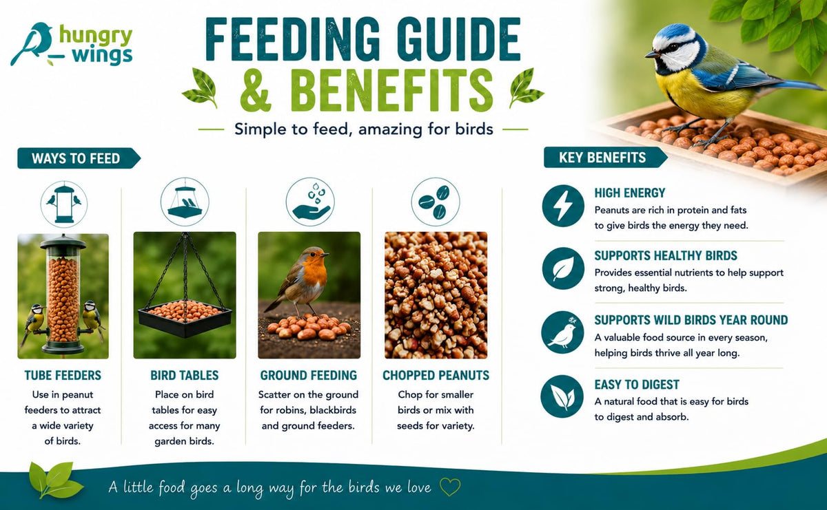 Peanut Kernels Wild Bird Food Seed, 5L Refill Bag