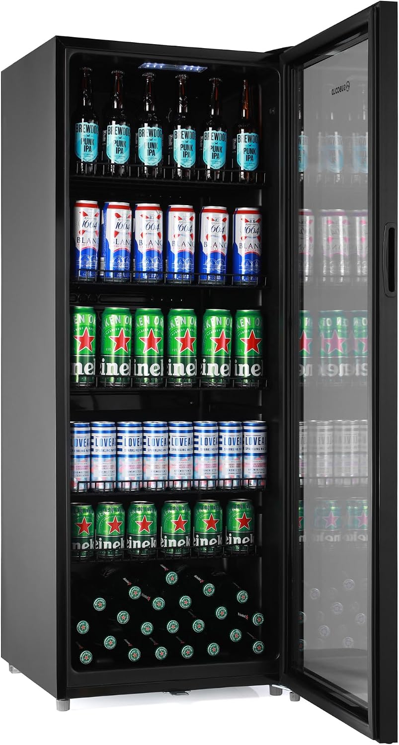 Subcold Maxi250 Tall Drinks Fridge | 4-18°C | Glass Door | Auto Defrost