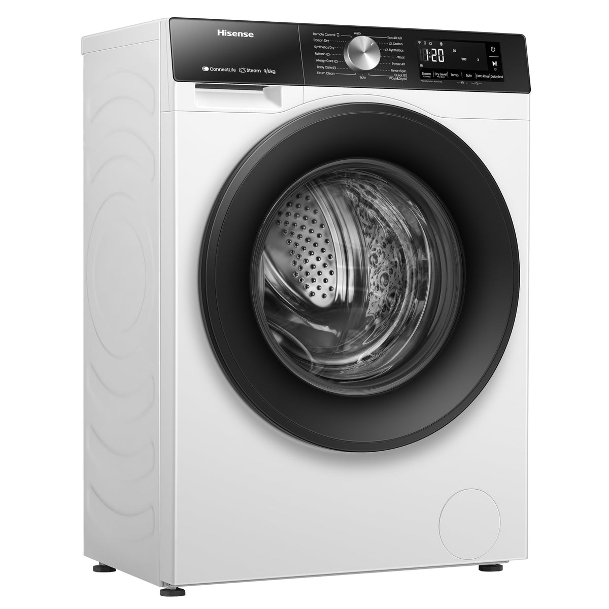 Hisense 3S Series WD3S8043BB3 Wifi Connected 8Kg and 5Kg Washer Dryer with 1400 rpm - Black - A-D Rated