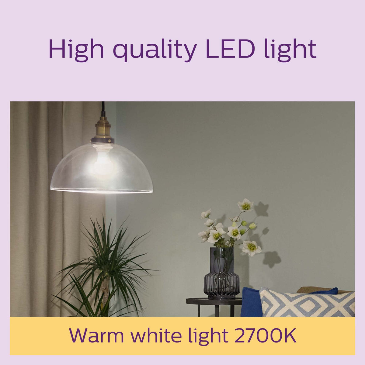 PHILIPS LED Frosted A67 Light Bulb 3 Pack [Warm White 2700K - E27 Edison Screw] 100W, Non Dimmable. for Home Indoor Lighting