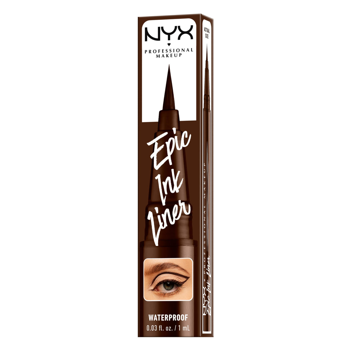 NYX Professional Makeup Eye Liner, Epic Ink Waterproof Liner, Black